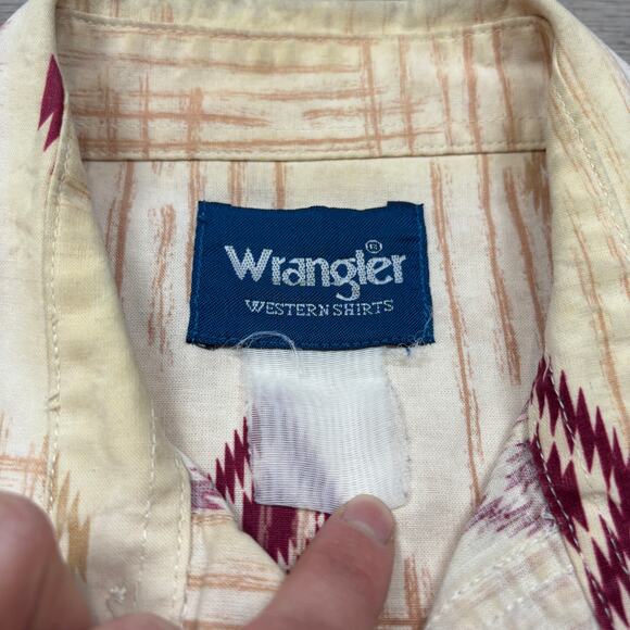 Vintage Wrangler Aztec Southwest Pearl Snap Button Up Shirt Men's XL - Picture 4 of 8